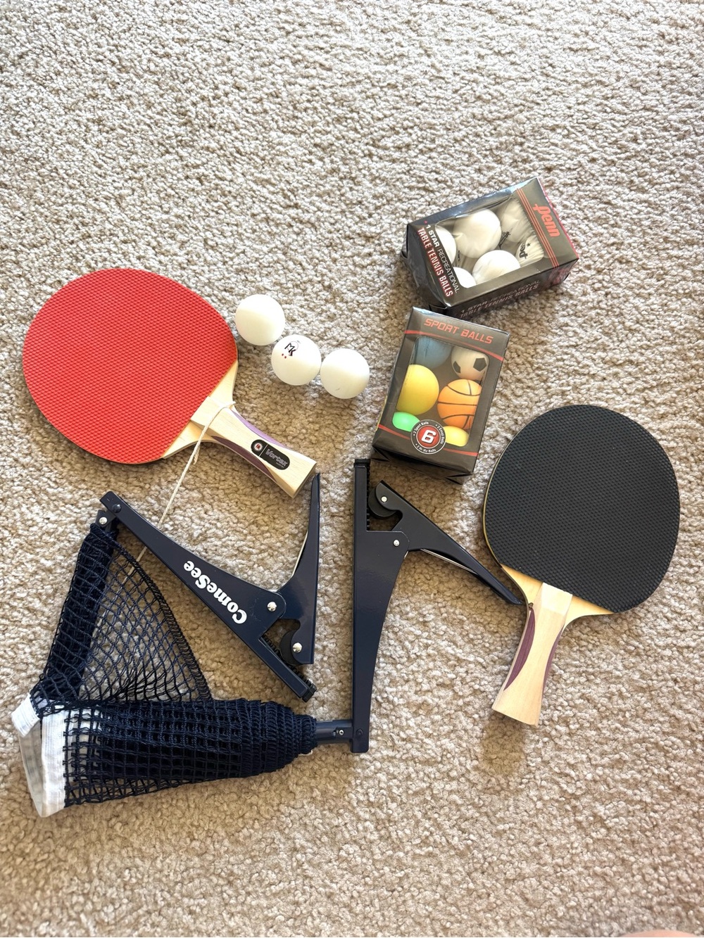 Vortex Portable Ping Pong Table Tennis Set Net Paddles & Balls